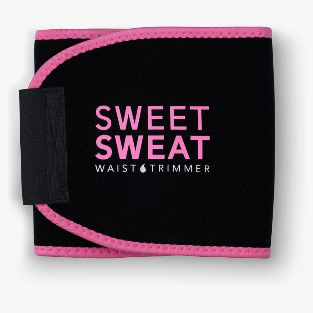 Sweet Sweat Waist Trimmer Medium Black & Pink